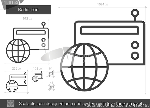 Image of Radio line icon.