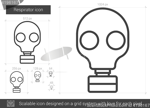 Image of Respirator line icon.