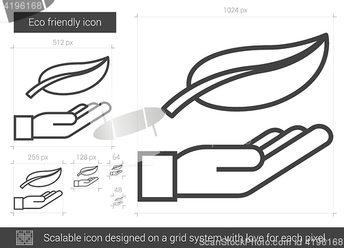 Image of Eco friendly line icon.