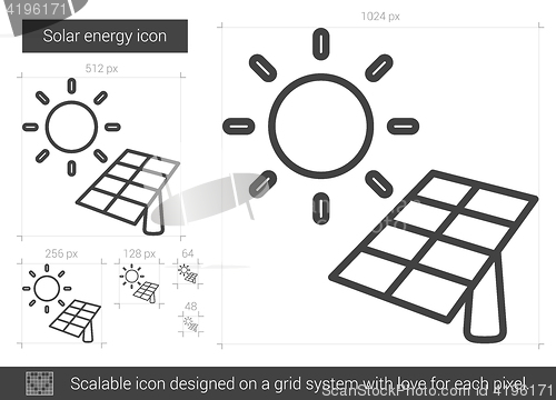 Image of Solar energy line icon.