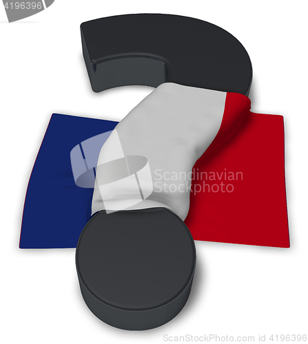 Image of question mark and flag of france - 3d illustration