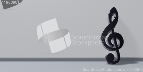 Image of metal clef - 3d illustration