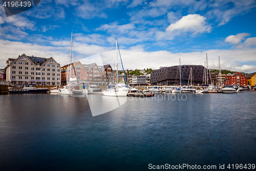 Image of View of a marina in Tromso, North Norway