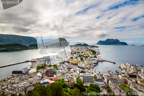 Image of Aksla at the city of Alesund , Norway