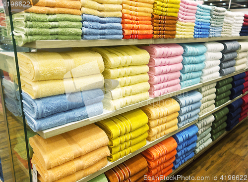 Image of towels on shelves