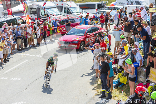 Image of The Cyclist Thomas Voeckler on Col du Glandon - Tour de France 2