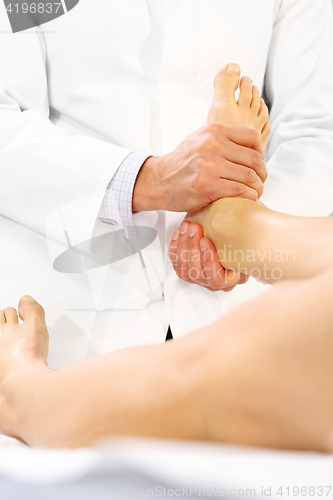 Image of Rehabilitation. The doctor orthopedist