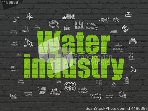 Image of Industry concept: Water Industry on wall background