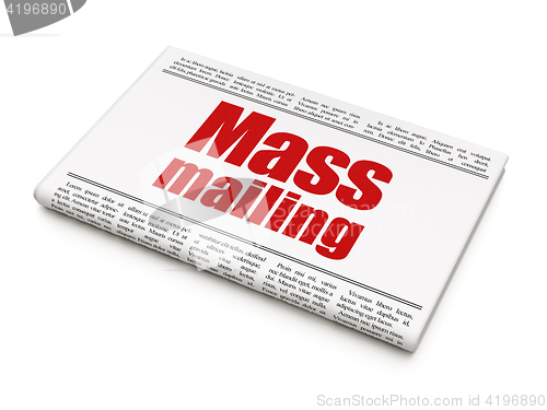 Image of Marketing concept: newspaper headline Mass Mailing