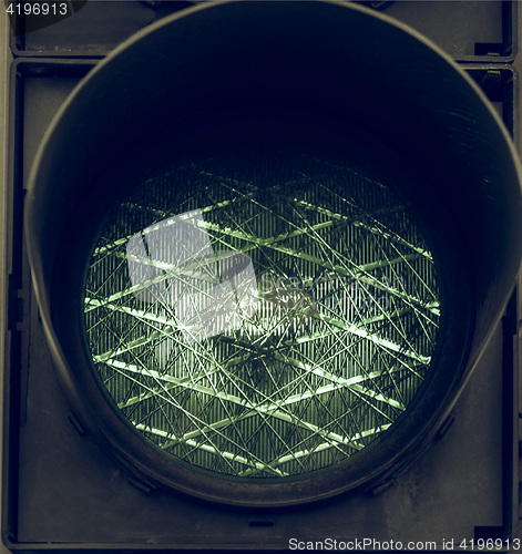 Image of Vintage looking Green Light