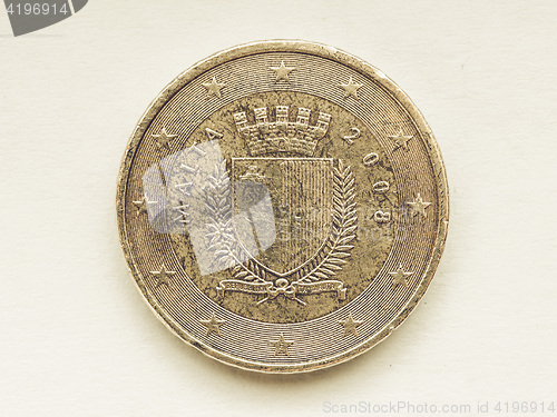 Image of Vintage Maltese Euro coin
