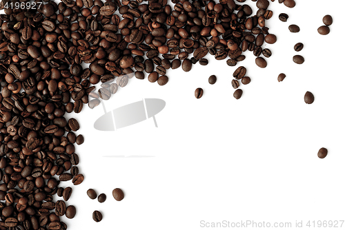 Image of coffee grains,abstract, dark