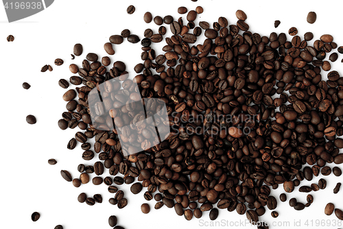 Image of coffee grains,abstract, dark