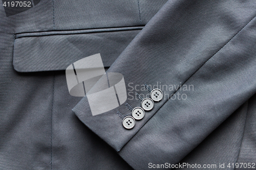 Image of close up of business suit jacket