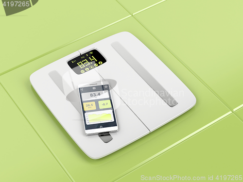 Image of Smart body analyzer and smartphone