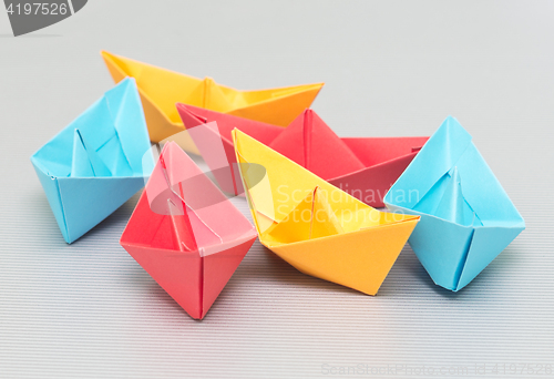Image of origami boats