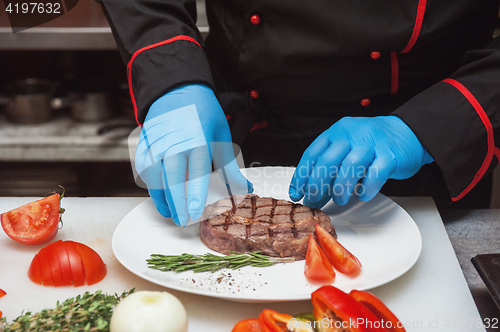 Image of Chef set grilled meat