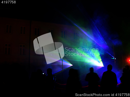 Image of Colourful Laser show rays stream