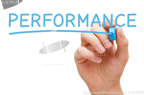 Image of Performance Handwritten With Blue Marker