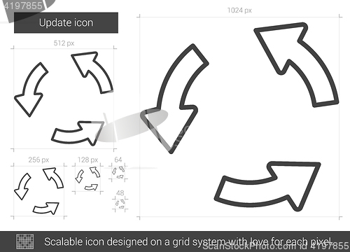 Image of Update line icon.