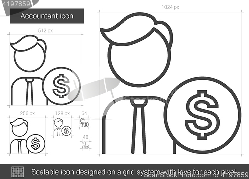 Image of Accountant line icon.