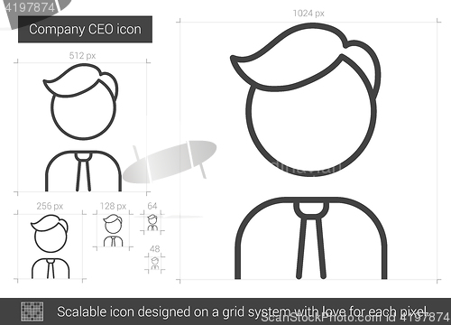 Image of Company CEO line icon.