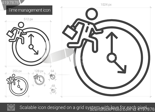 Image of Time managment line icon.