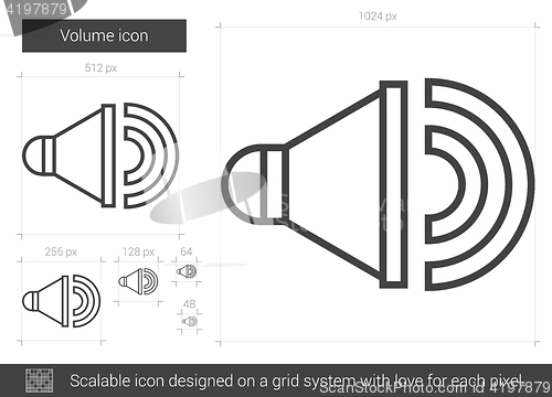 Image of Volume line icon.