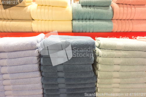 Image of towels on shelves