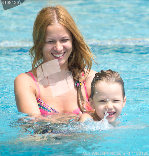 Image of happy mother with her son