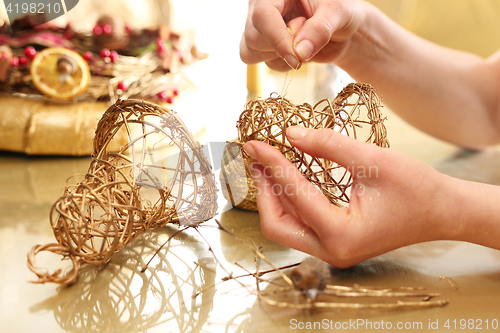 Image of Golden bells made of sticks