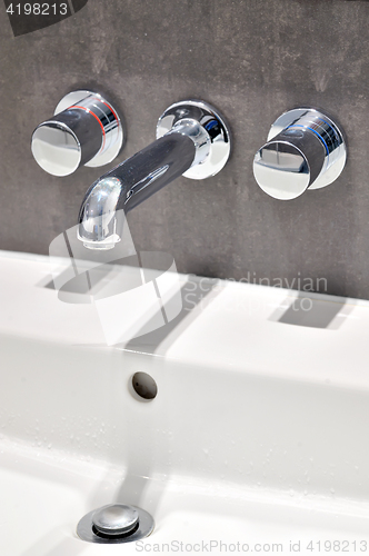 Image of Modern bathroom taps