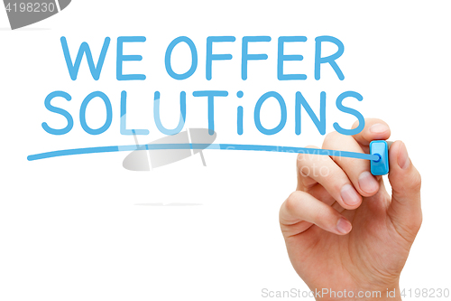 Image of We Offer Solutions Blue Marker