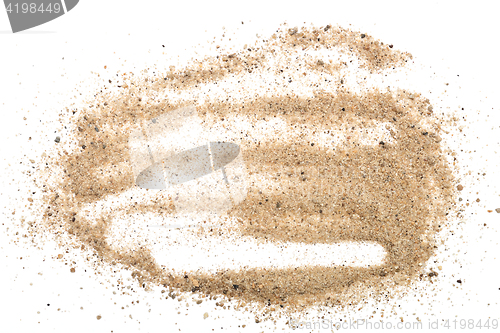 Image of sand on white