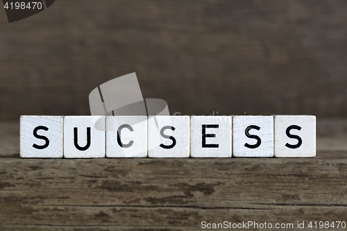 Image of Success, written in cubes    