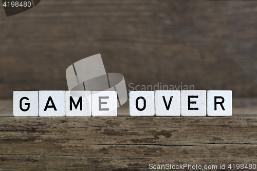 Image of Game over, written in cubes    