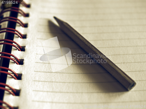 Image of Vintage looking Blank notebook page