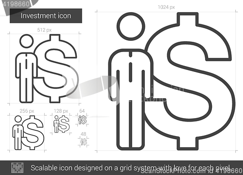 Image of Investment line icon.