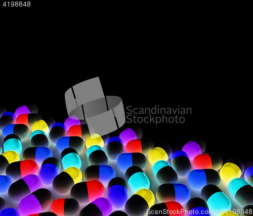 Image of Tablets background with space for your text. 3D illustration
