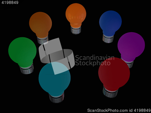 Image of lamps. 3D illustration