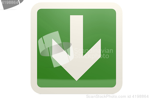 Image of Green down arrow sign
