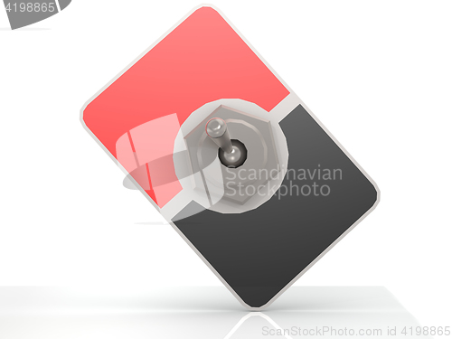 Image of Blank red and black toggle switch