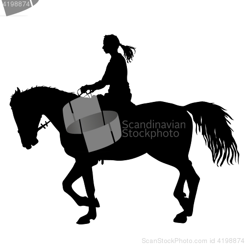 Image of silhouette of horse and jockey