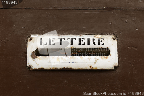 Image of Mailbox on a door