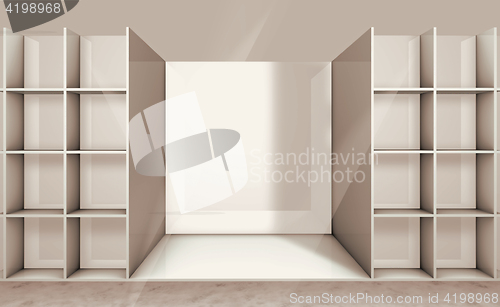 Image of illustration of empty shelf 