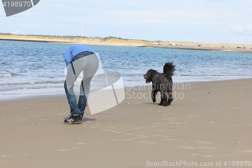 Image of Woman and dog 