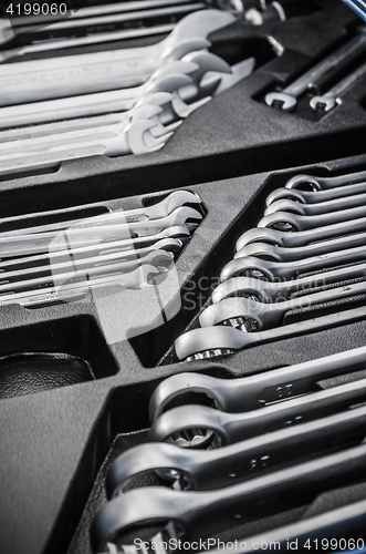 Image of Toolbox in the workshop, close-up