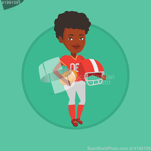 Image of Rugby player vector illustration.