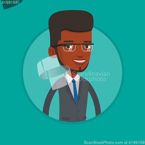 Image of Young man wearing smart glass vector illustration.