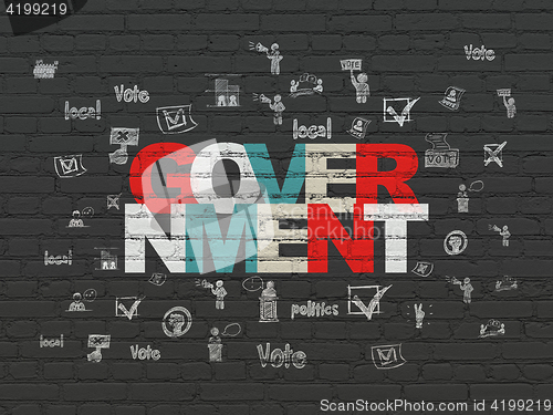 Image of Political concept: Government on wall background
